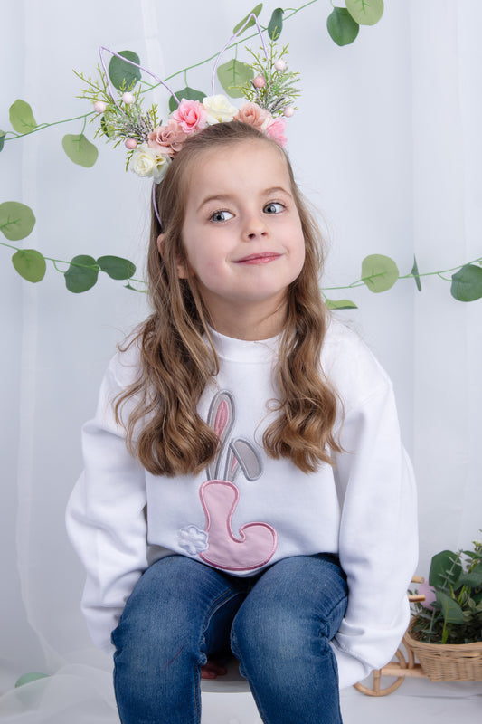 Easter Bunny Initial - Embroidered Sweatshirt / Jumper