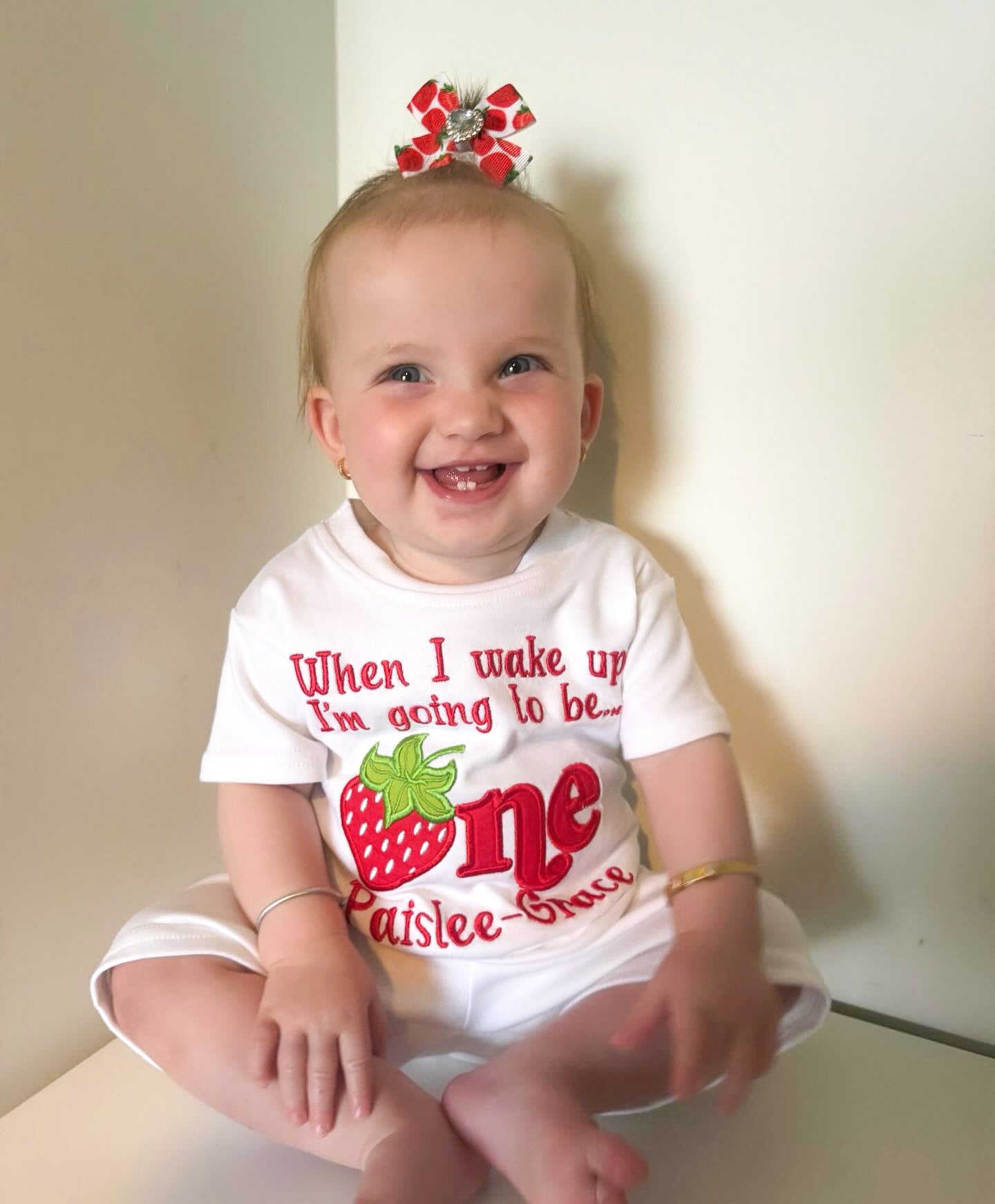 Strawberry Birthday Eve - Embroidered Pyjama Short Set