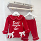 Cutest Valentine Red Frill & Boys Collar Pyjama Set