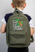 Load image into Gallery viewer, Embroidered African Safari Initial & Name Backpack
