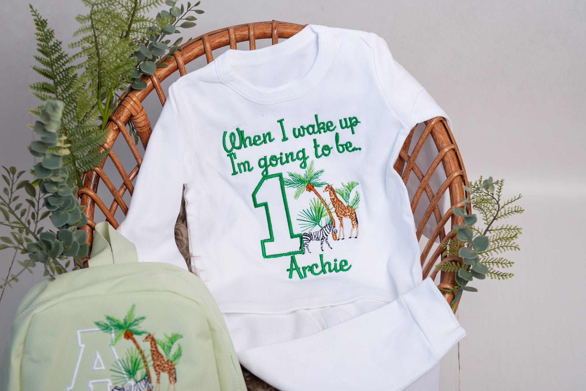 African Safari birthday - Embroidered Lounge Set