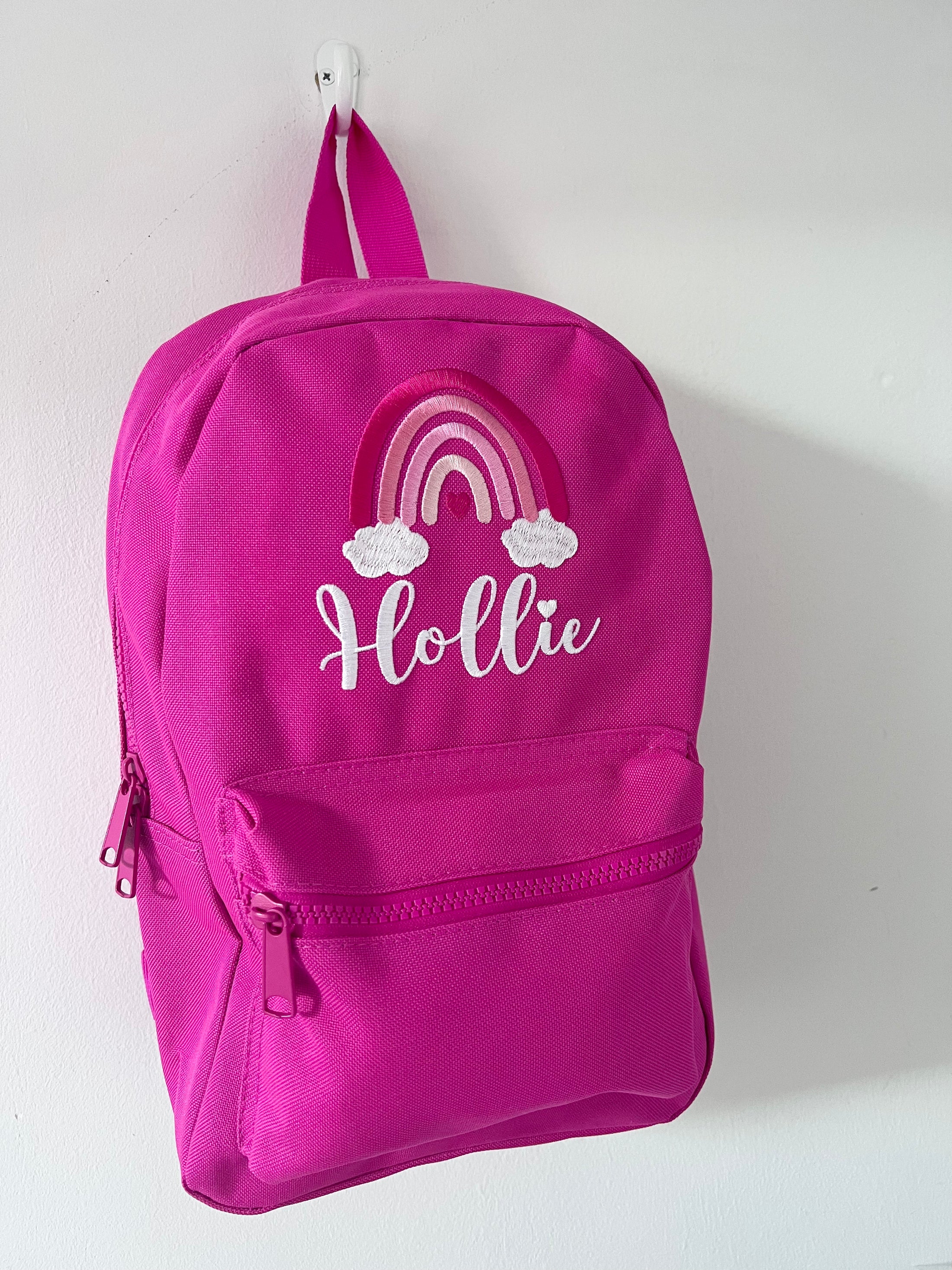 Backpack - Embroidered Boho Rainbow