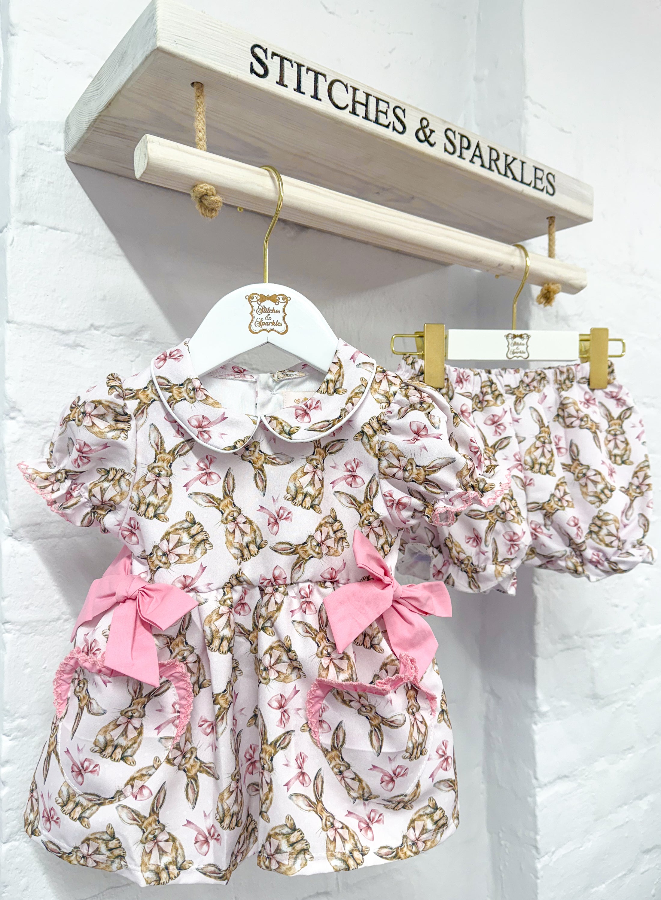 Exclusive Elegant Bunny Print - Dress