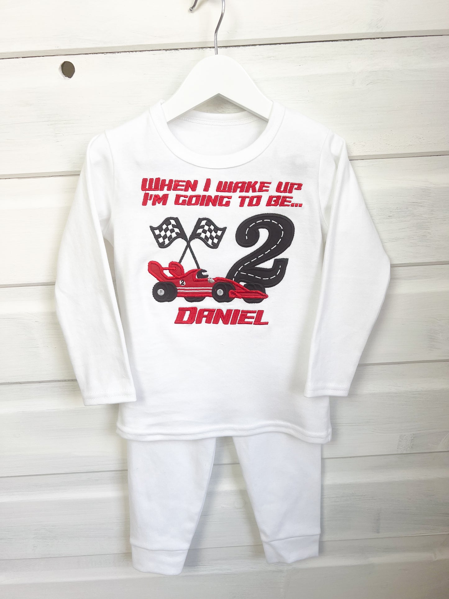 Driving Race Car Birthday - Embroidered Lounge set