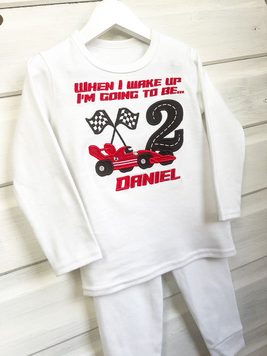 Driving Race Car Birthday - Embroidered Lounge set