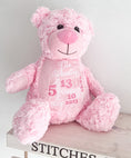 Load image into Gallery viewer, Embroidered Birth Detail / Announcement Teddy Bear
