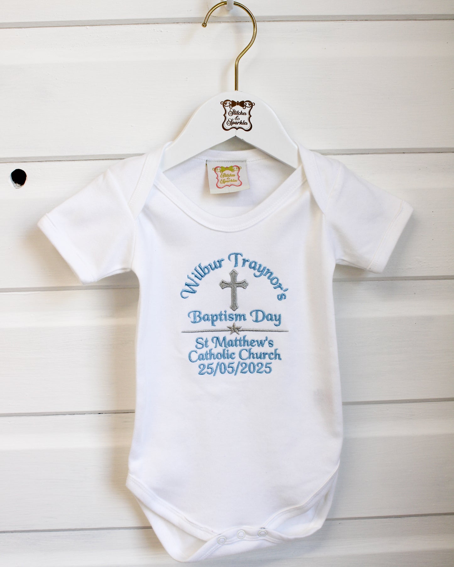 Embroidered Christening Day / Baptism Vest