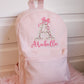 Bow Floral Initial / Letter - Embroidered Backpack