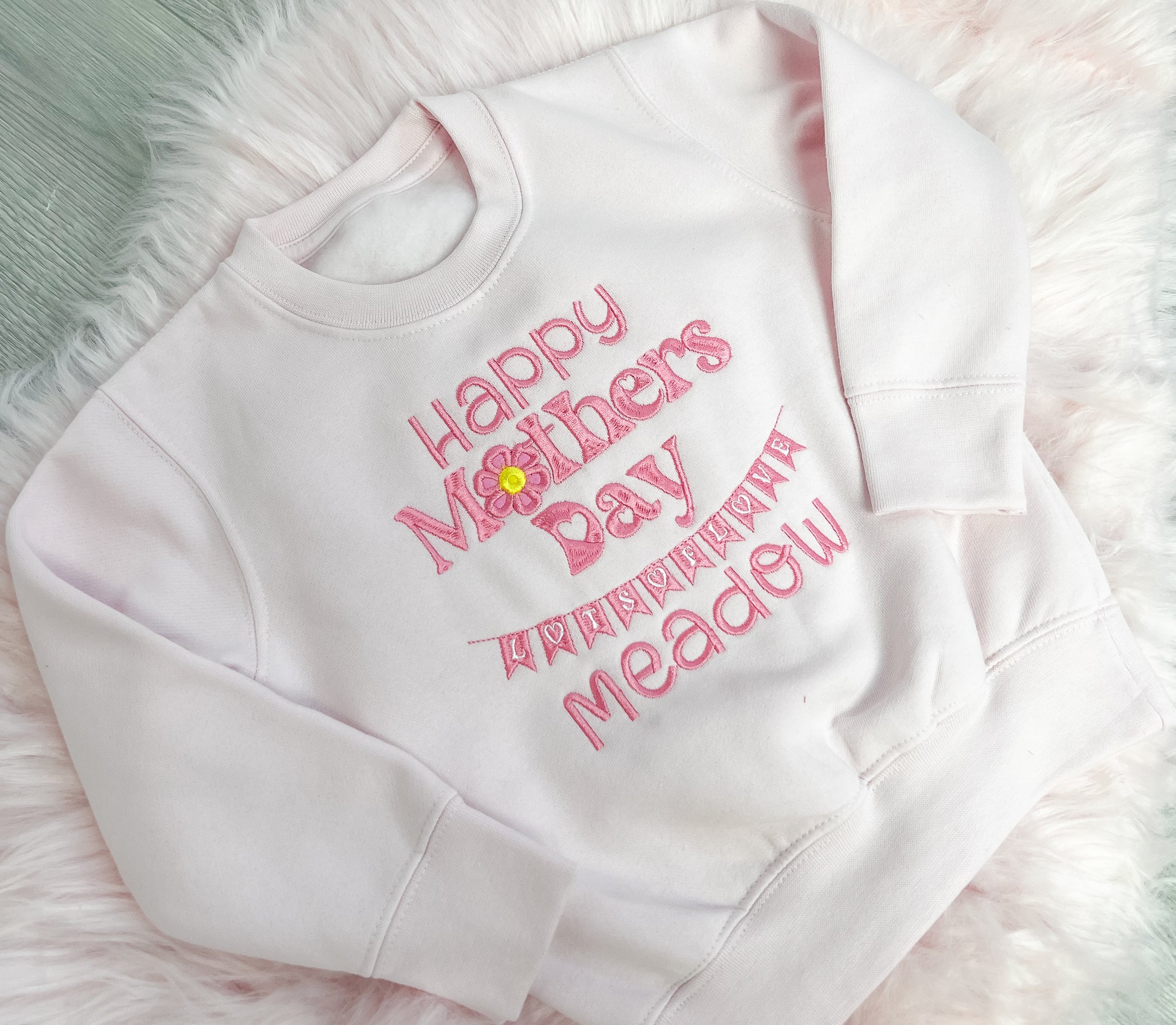 Daisy My First / Happy Mothers Day Elephant - Embroidered Jumper / Sweatshirt