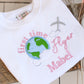 Embroidered First Time Flyer / Plane Holiday l T-shirt