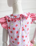 Load image into Gallery viewer, Exclusive Strawberry Embroidered Initial Swim Bather
