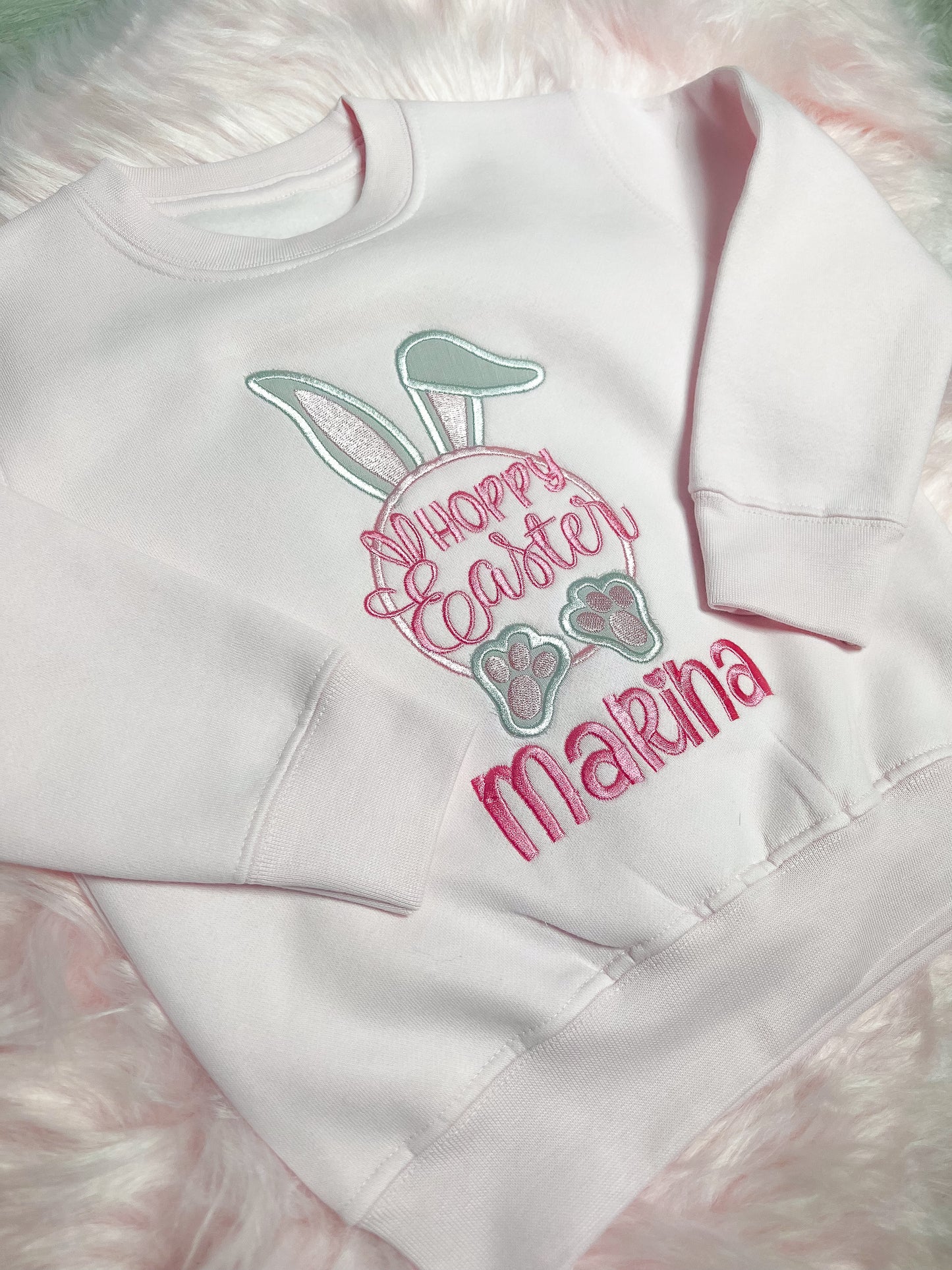 Hoppy Easter Bunny - Embroidered Sweatshirt / Jumper