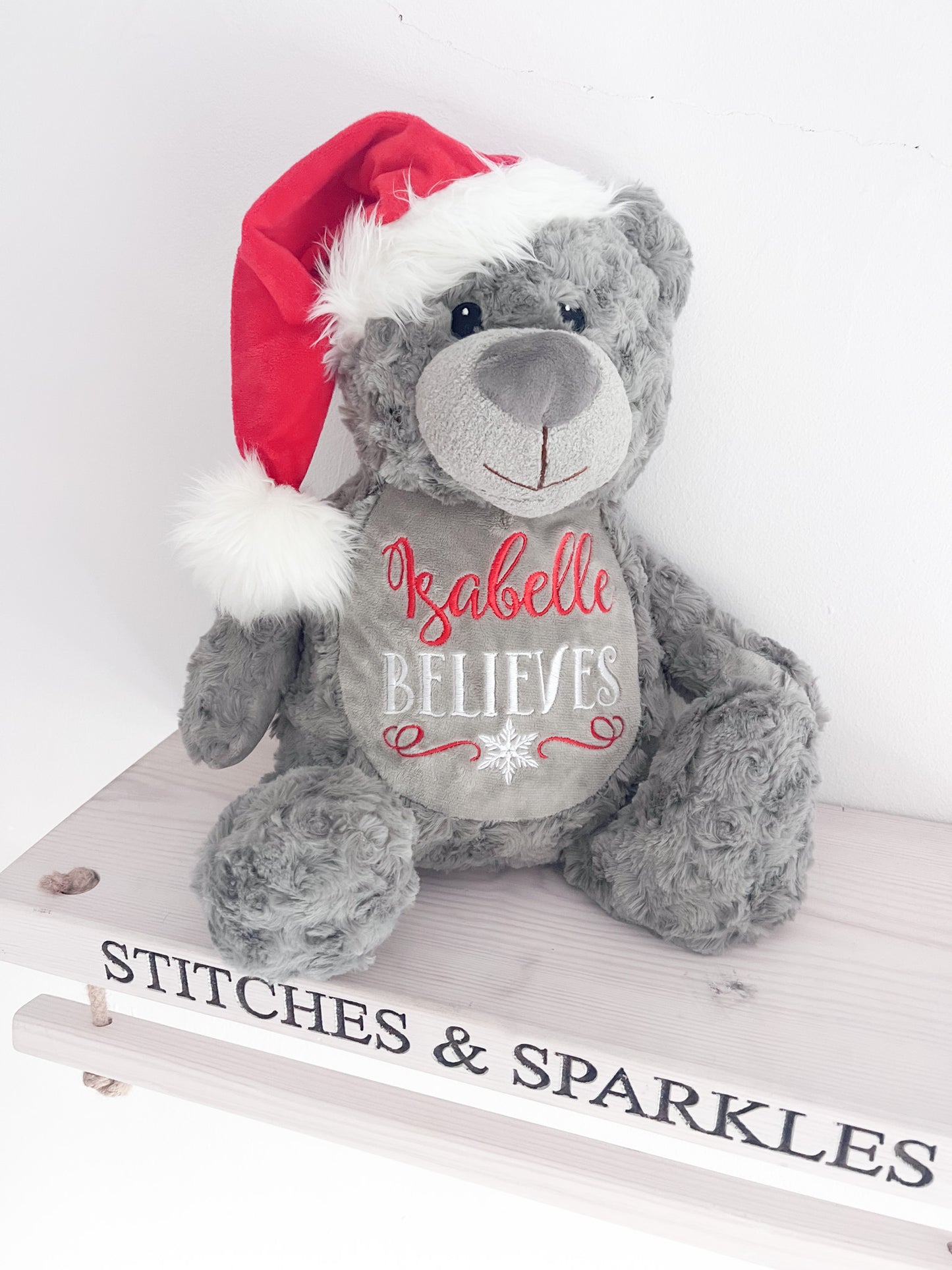 Embroidered Believes Christmas Large Soft Toy