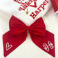 Embroidered Valentines Bow