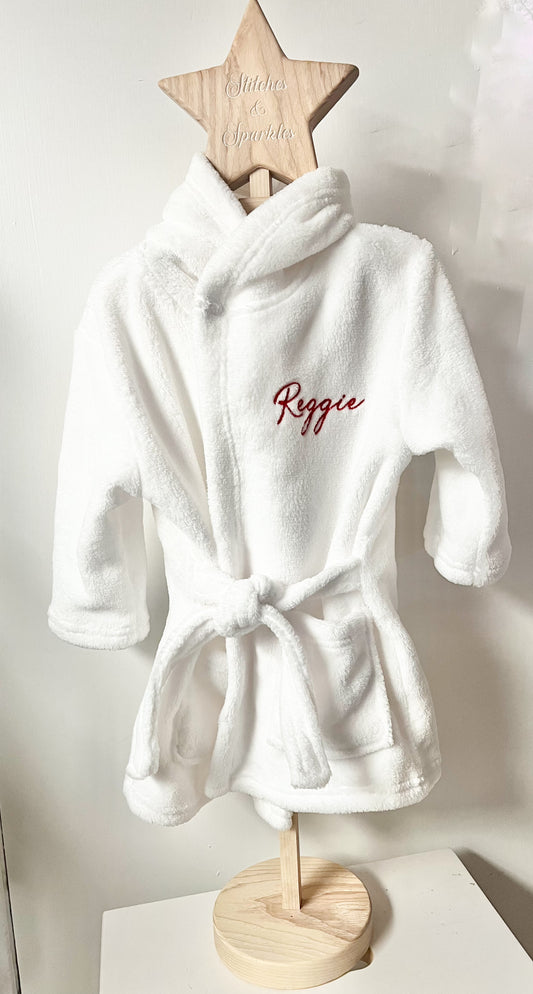 Embroidered Crown Dressing Gown