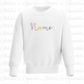 Rainbow Multi Colour Embroidered Personalised Name - Sweatshirt / Jumper