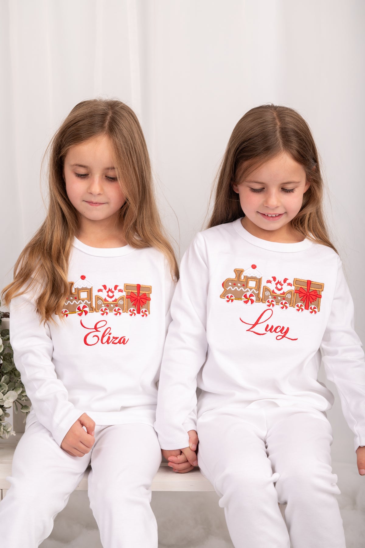 Christmas Train Embroidered Lounge Pyjama Set