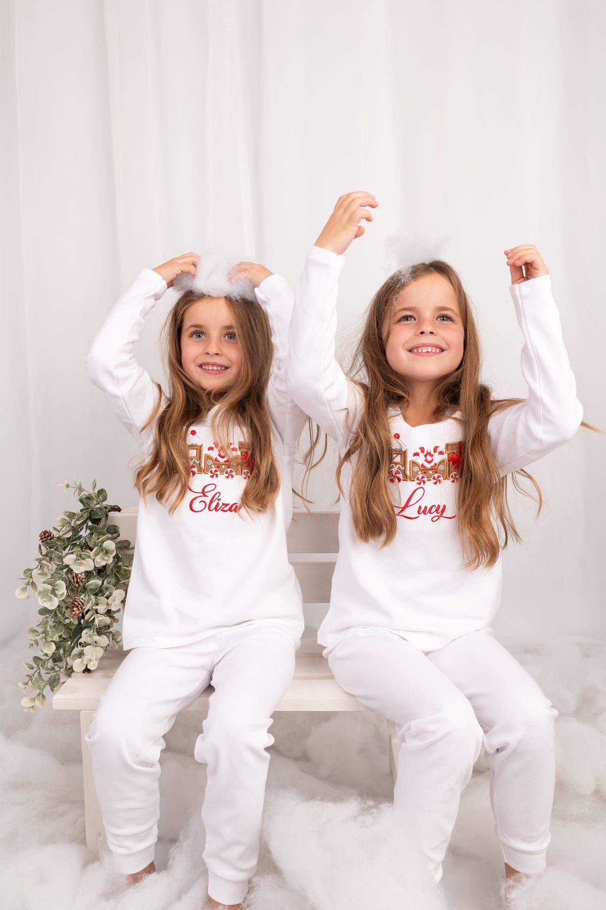 Christmas Train Embroidered Lounge Pyjama Set