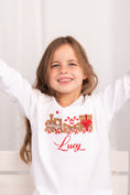 Load image into Gallery viewer, Christmas Train Embroidered Lounge Pyjama Set
