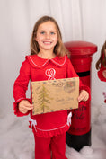 Load image into Gallery viewer, Exclusive Aliyah Frills - Peter Pan Collar Christmas Embroidered Initial Pyjamas
