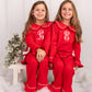 Exclusive Aliyah Frills - Peter Pan Collar Christmas Embroidered Initial Pyjamas