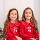 Exclusive Aliyah Frills - Peter Pan Collar Christmas Embroidered Initial Pyjamas