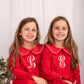 Exclusive Aliyah Frills - Peter Pan Collar Christmas Embroidered Initial Pyjamas