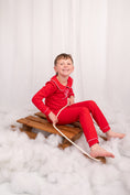 Load image into Gallery viewer, Exclusive Amari - Peter Pan Collar Christmas Embroidered Initial Pyjamas
