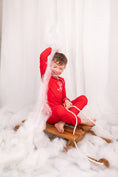 Load image into Gallery viewer, Exclusive Amari - Peter Pan Collar Christmas Embroidered Initial Pyjamas
