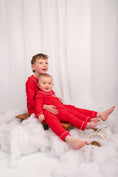 Load image into Gallery viewer, Exclusive Amari - Peter Pan Collar Christmas Embroidered Initial Pyjamas
