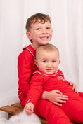 Load image into Gallery viewer, Exclusive Amari - Peter Pan Collar Christmas Embroidered Initial Pyjamas
