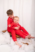 Load image into Gallery viewer, Exclusive Amari - Peter Pan Collar Christmas Embroidered Initial Pyjamas
