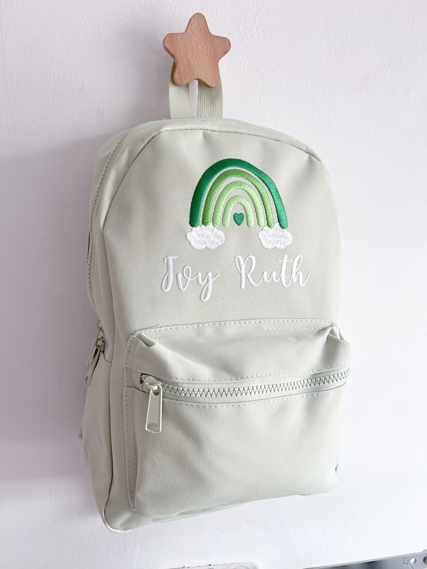Backpack - Embroidered Boho Rainbow