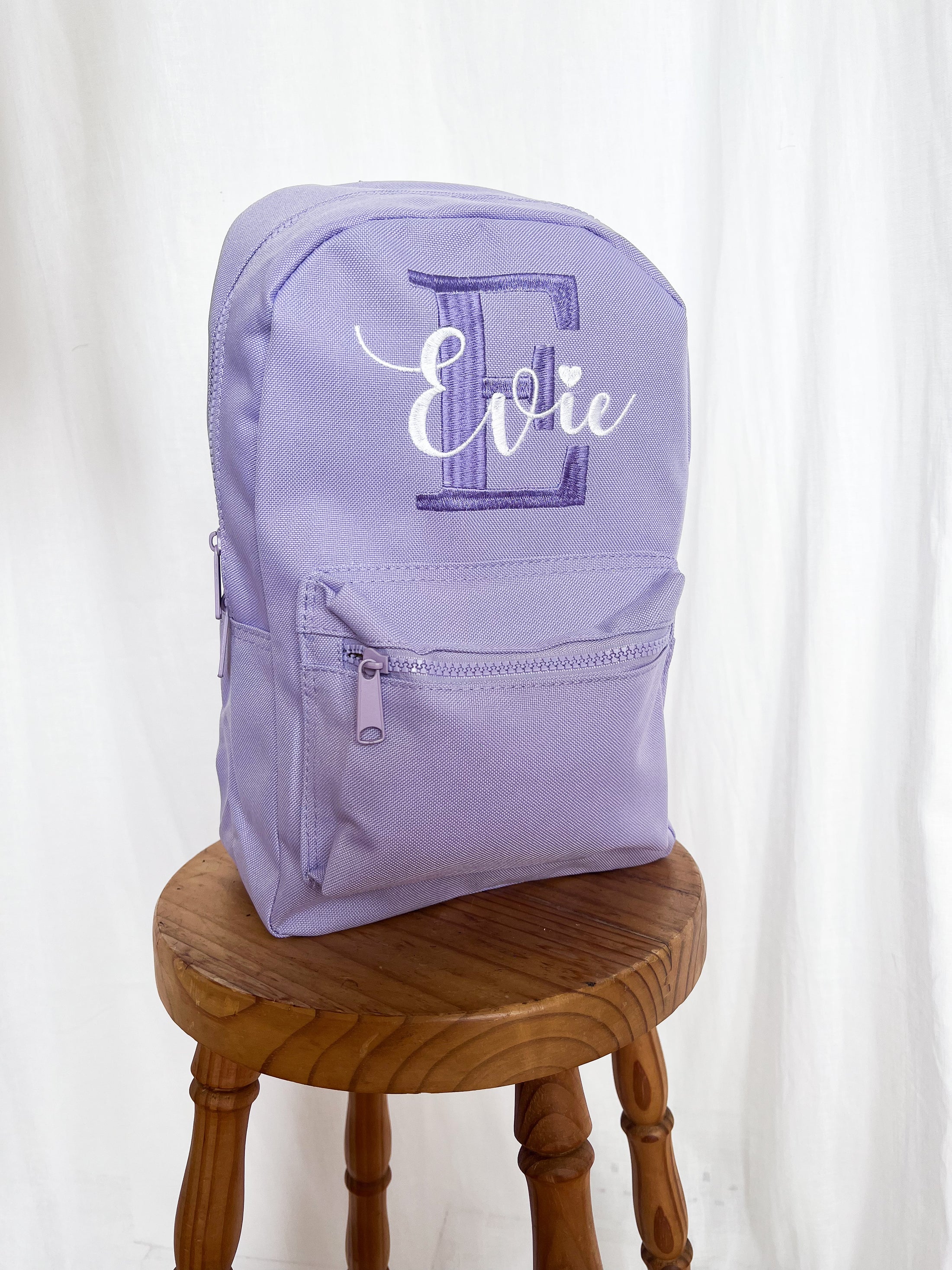 Embroidered Backpack - Initial & Name