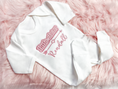 Load image into Gallery viewer, Little Sister / Brother Baby Announcement Bubble Name - Embroidered Romper
