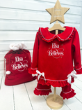 Load image into Gallery viewer, Believes Frills - Peter Pan Collar Christmas Embroidered Initial Pyjamas
