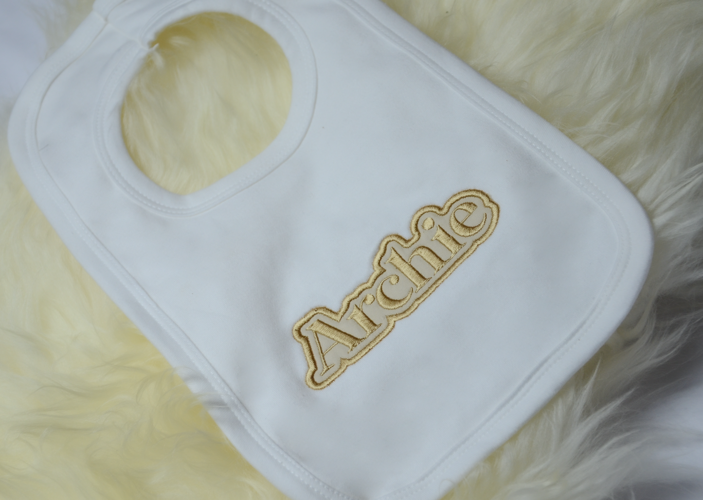 Bubble Name - Embroidered Bib