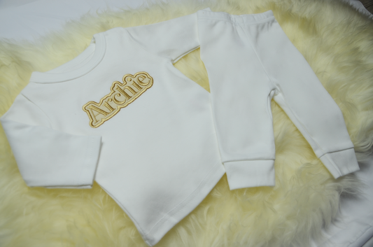Bubble Name - Embroidered Lounge set