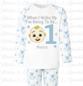 Load image into Gallery viewer, Embroidered Cocomelon JJ Birthday Eve Pyjamas
