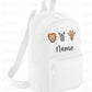 Embroidered Safari Animals Backpack