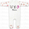 Load image into Gallery viewer, Embroidered Safari Animals Romper

