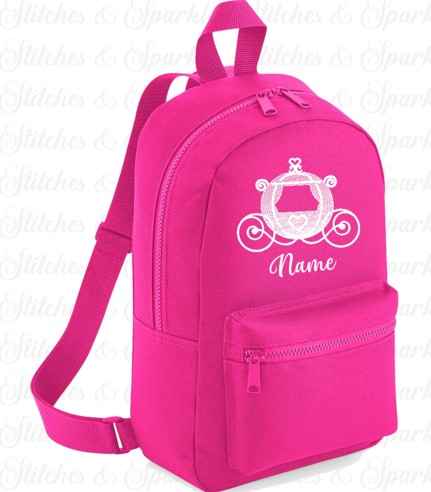 Embroidered Princess Carriage Backpack
