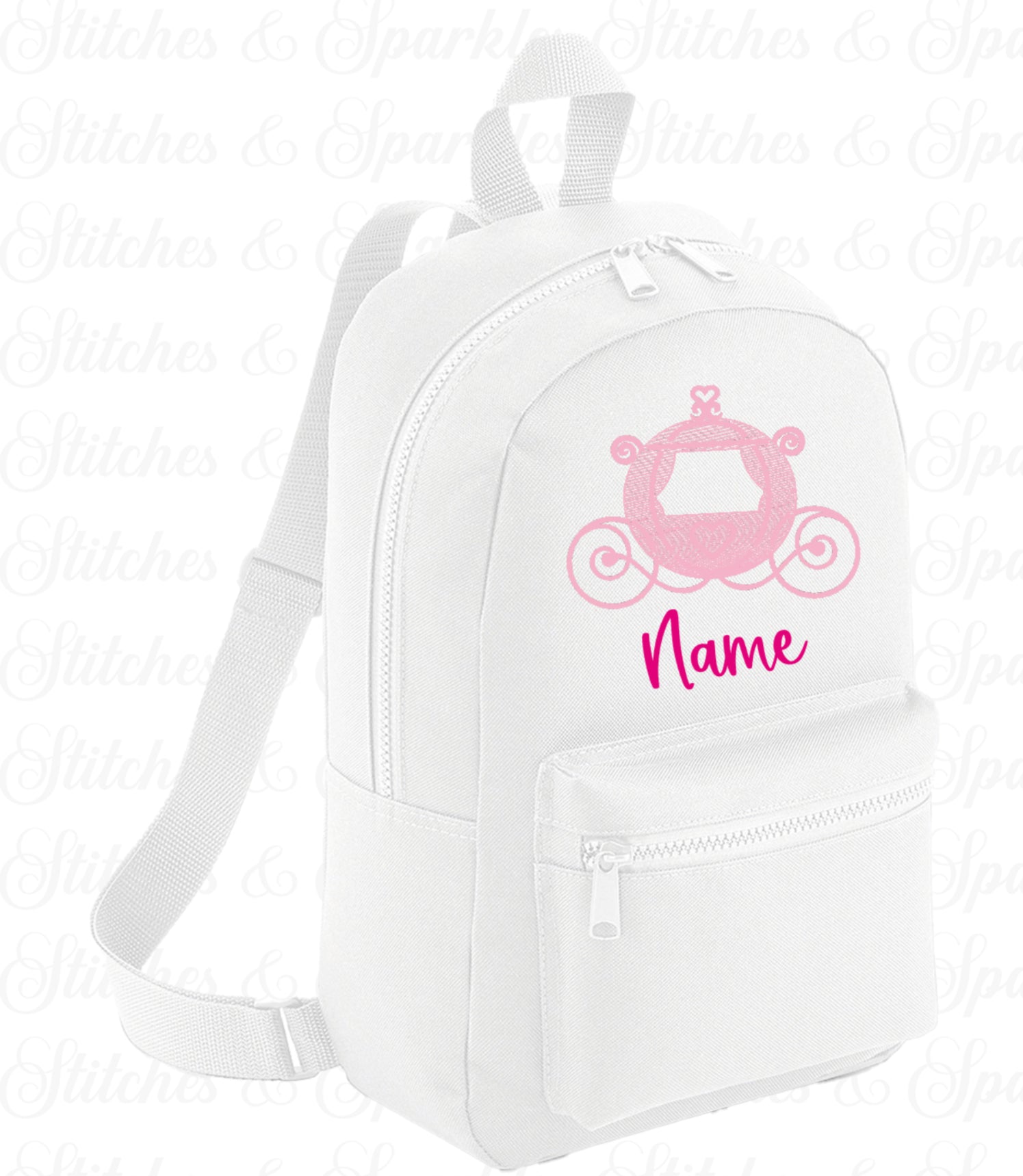 Embroidered Princess Carriage Backpack