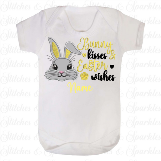 Embroidered Bunny Kisses and Easter Wishes Vest