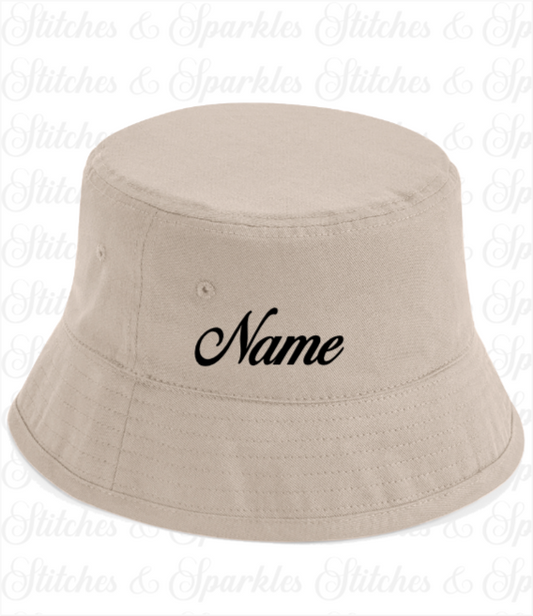 Embroidered Name Bucket Hat