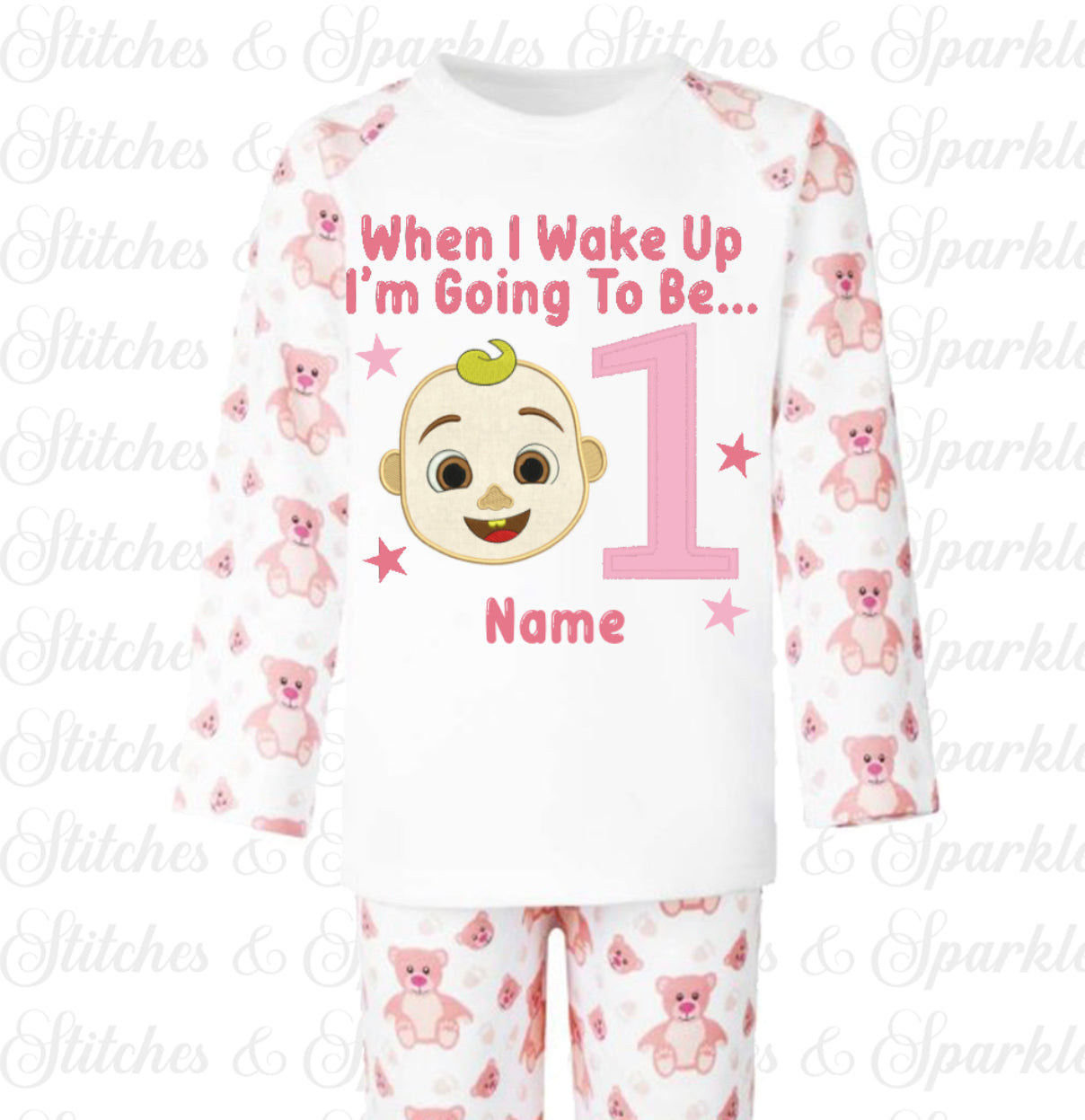 Embroidered Cocomelon JJ Birthday Eve Pyjamas