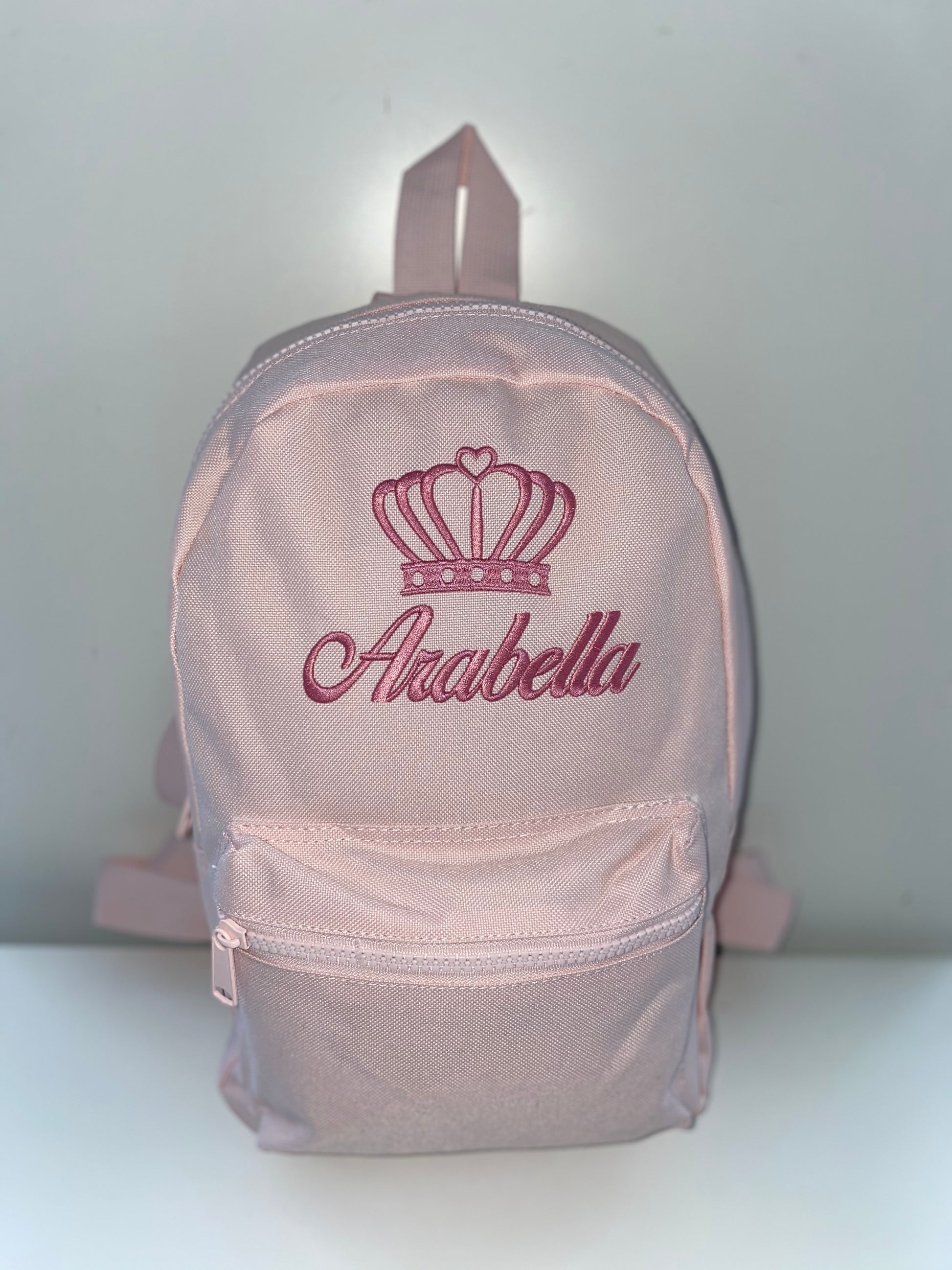 Pink Backpack with Pink Stitching