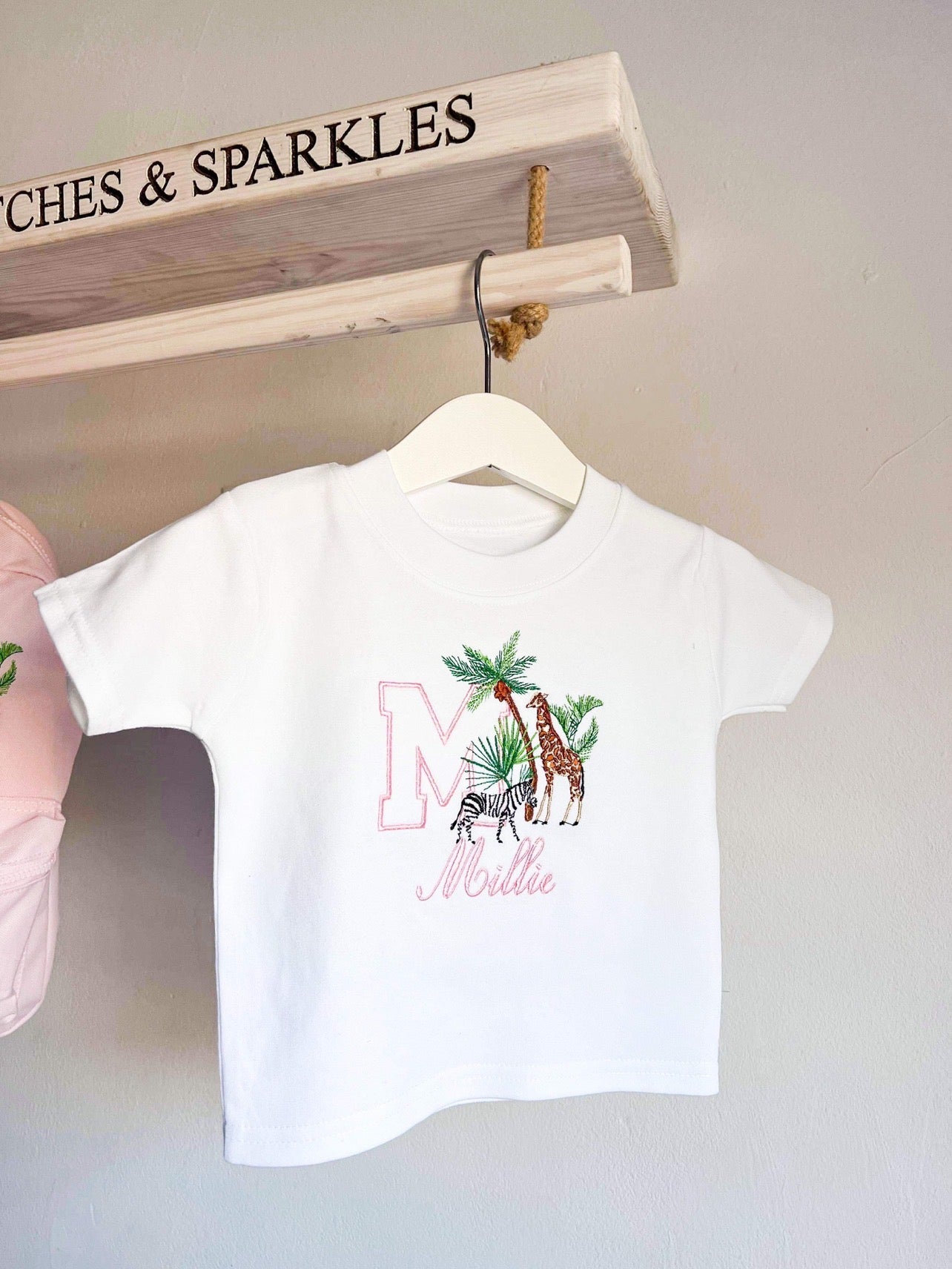 Embroidered Safari Animals African T-shirt