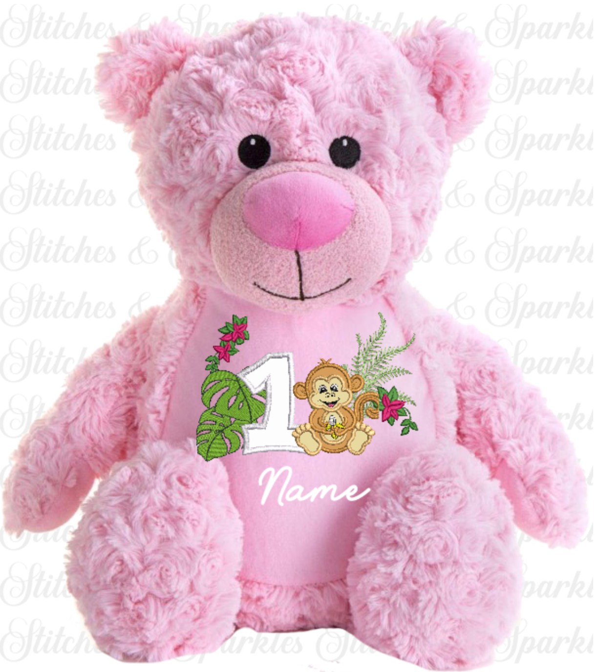 Embroidered Birthday Safari Animal Teddy