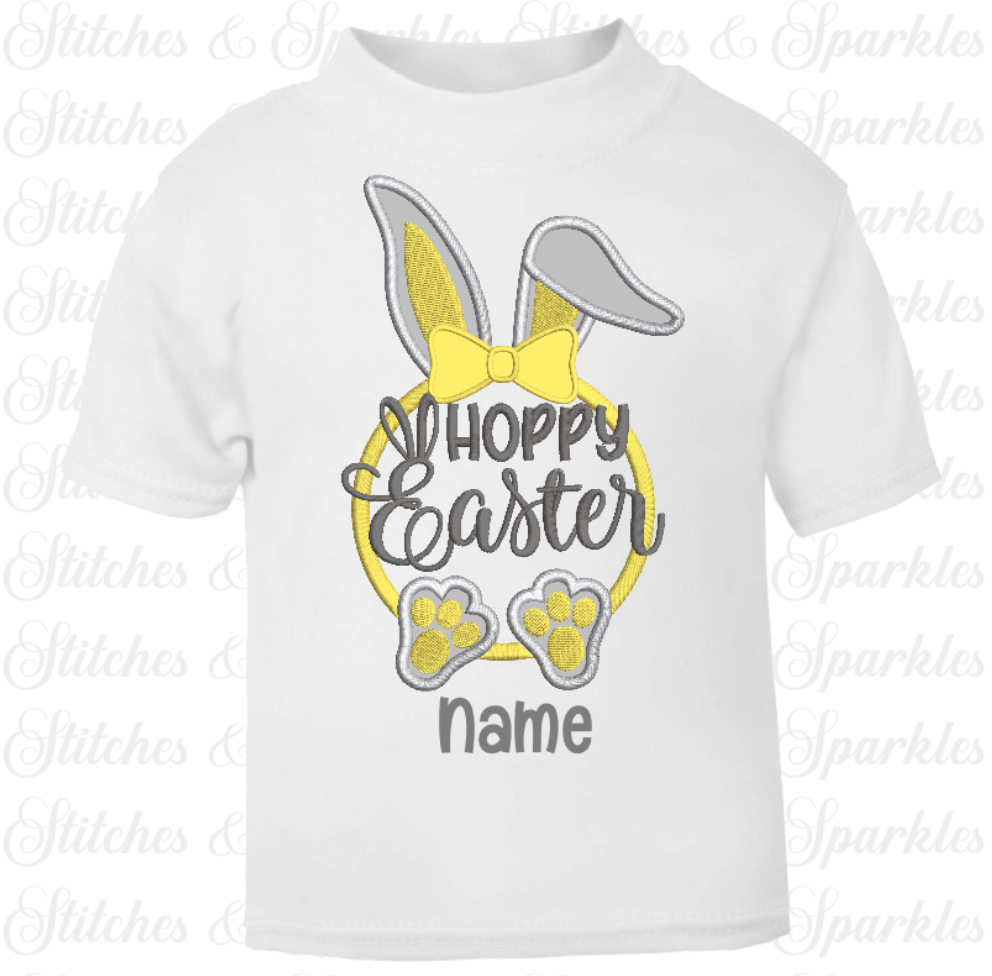 Embroidered My First / Hoppy Easter T-Shirt